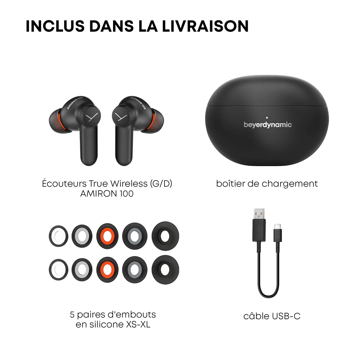 beyerdynamic Amiron 100 écouteurs ANC noir 27h
