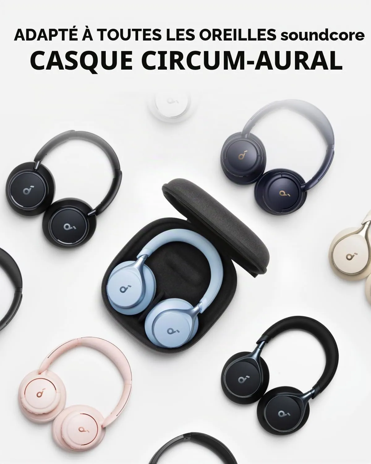 Soundcore étui casque rigide anti-choc noir