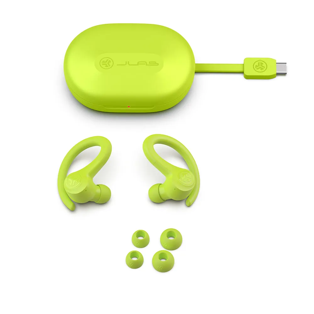 JLab GO Sport+ écouteurs sport jaune crochets IP55