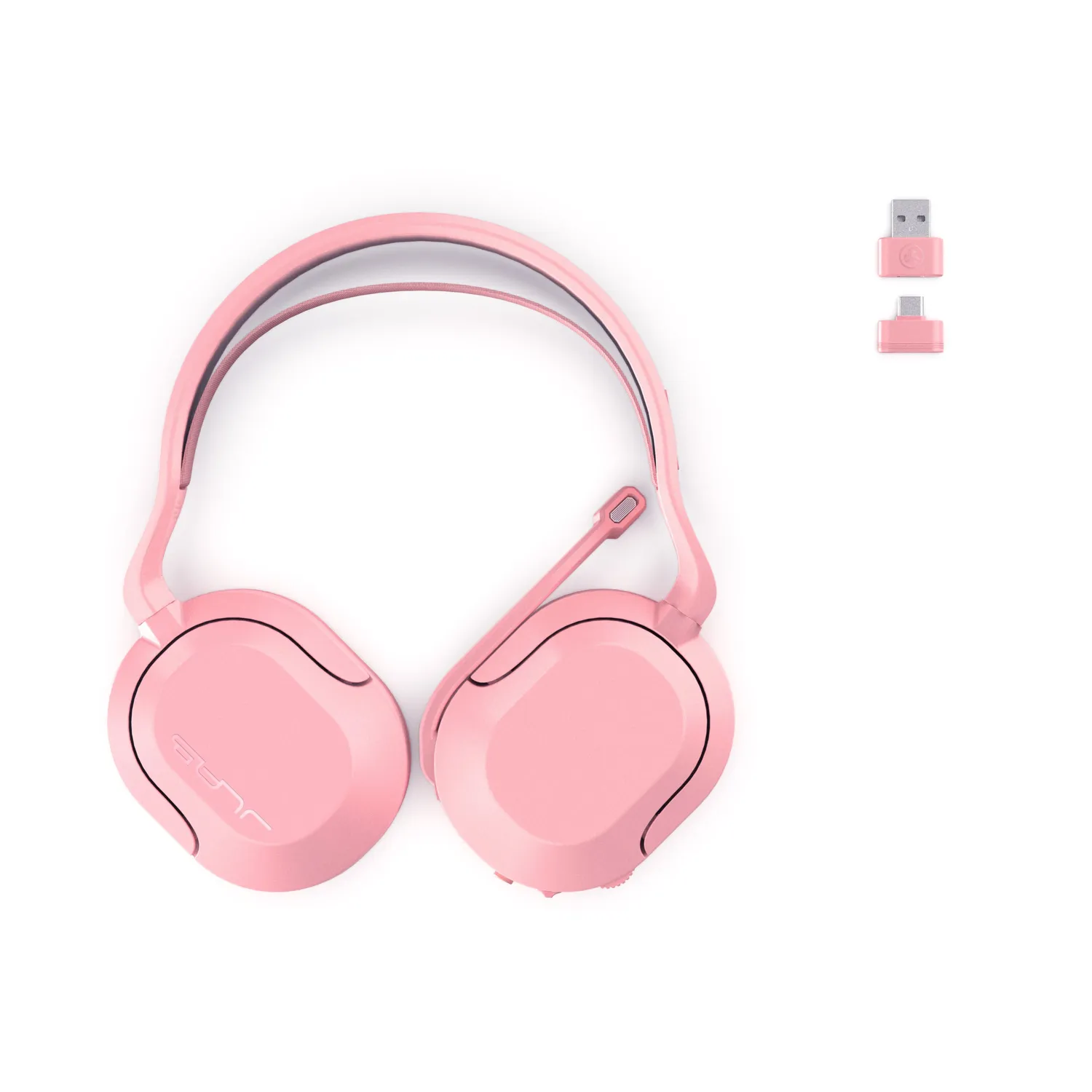 JLab Nightfall casque gaming rose 70h dongle USB-C