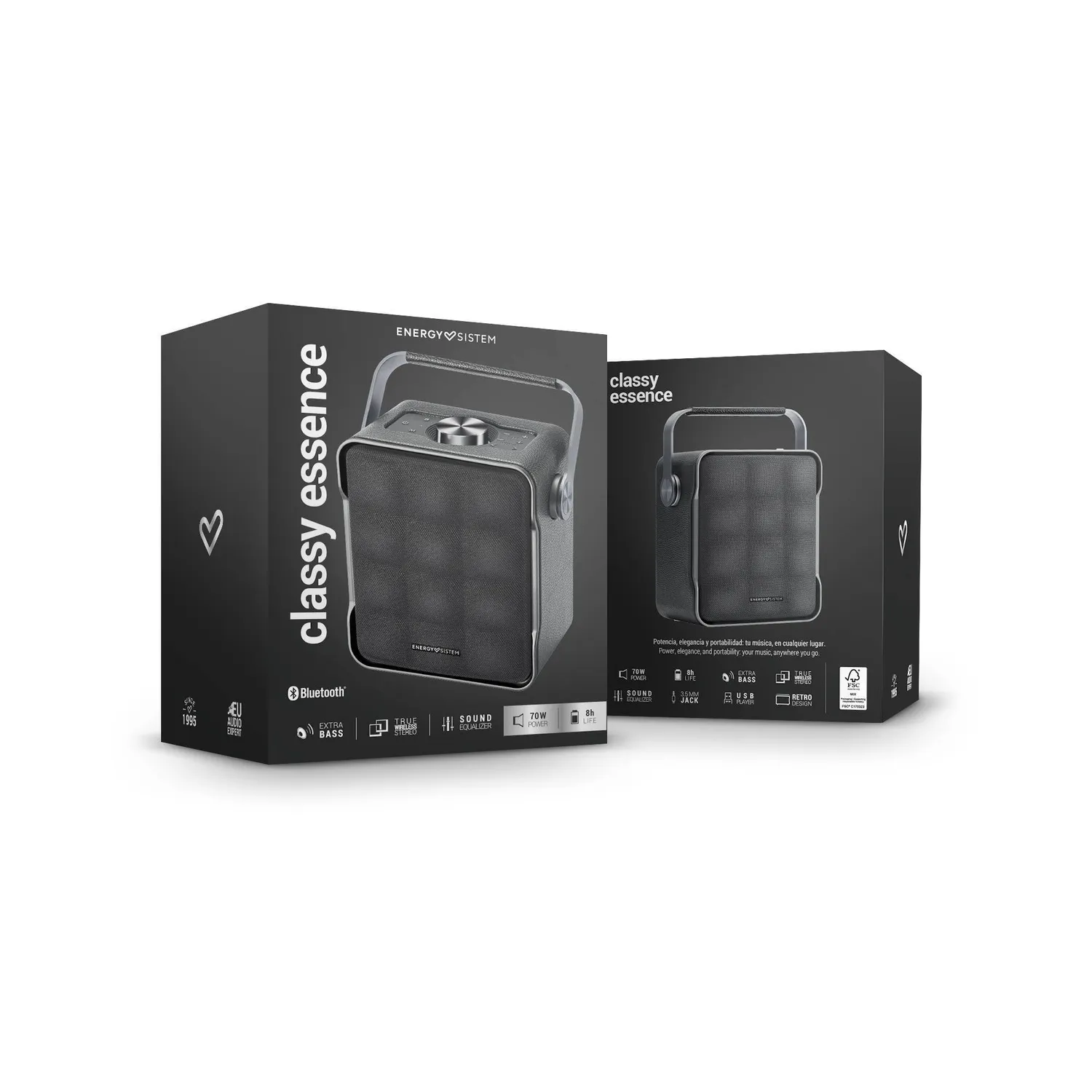 Energy Sistem Classy Essence enceinte Bluetooth noire 70W alu