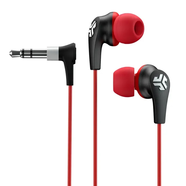 JLab JBuds2 Signature écouteurs filaires rouge driver titane