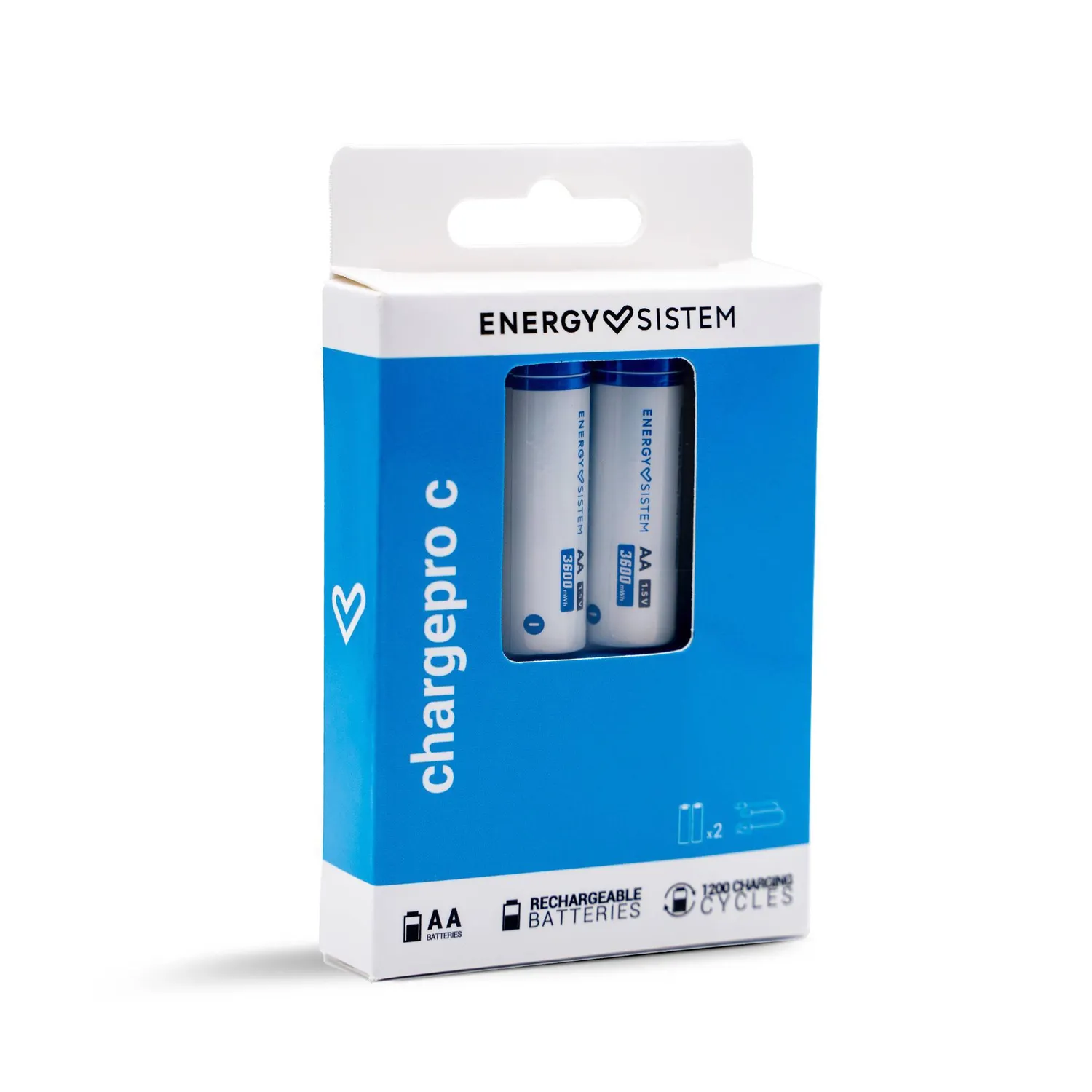 Energy Sistem Charge Pro C piles AA rechargeables x2