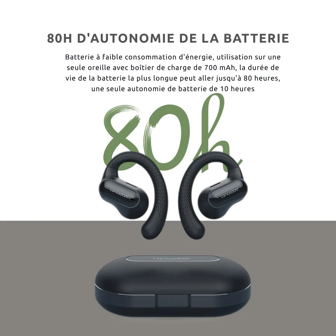 Soundswealth écouteurs bluetooth 5.4 noir 40h IPX5