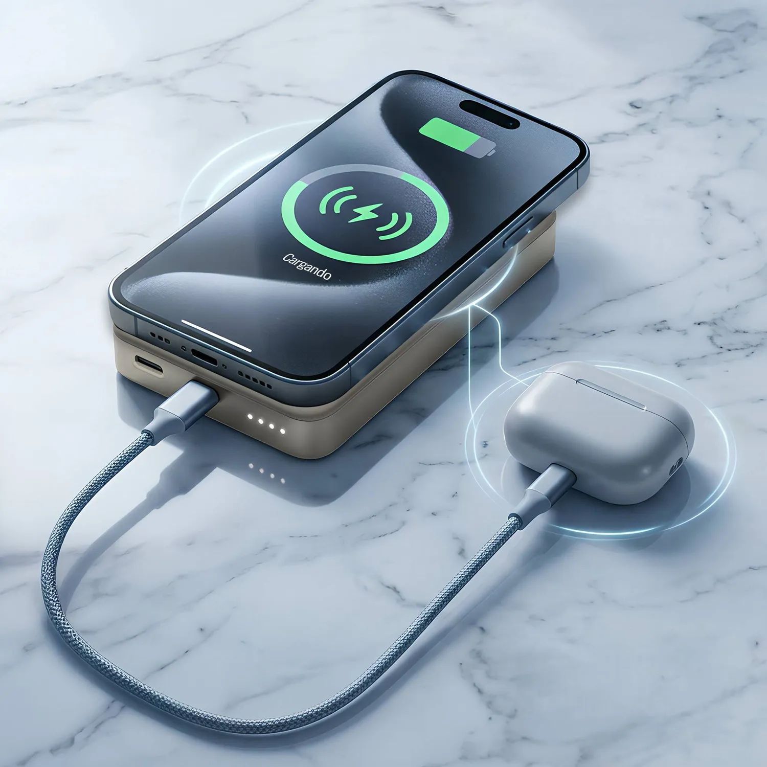 Energy Sistem Magnetic Powerbank Champagne 10000 mAh 15W