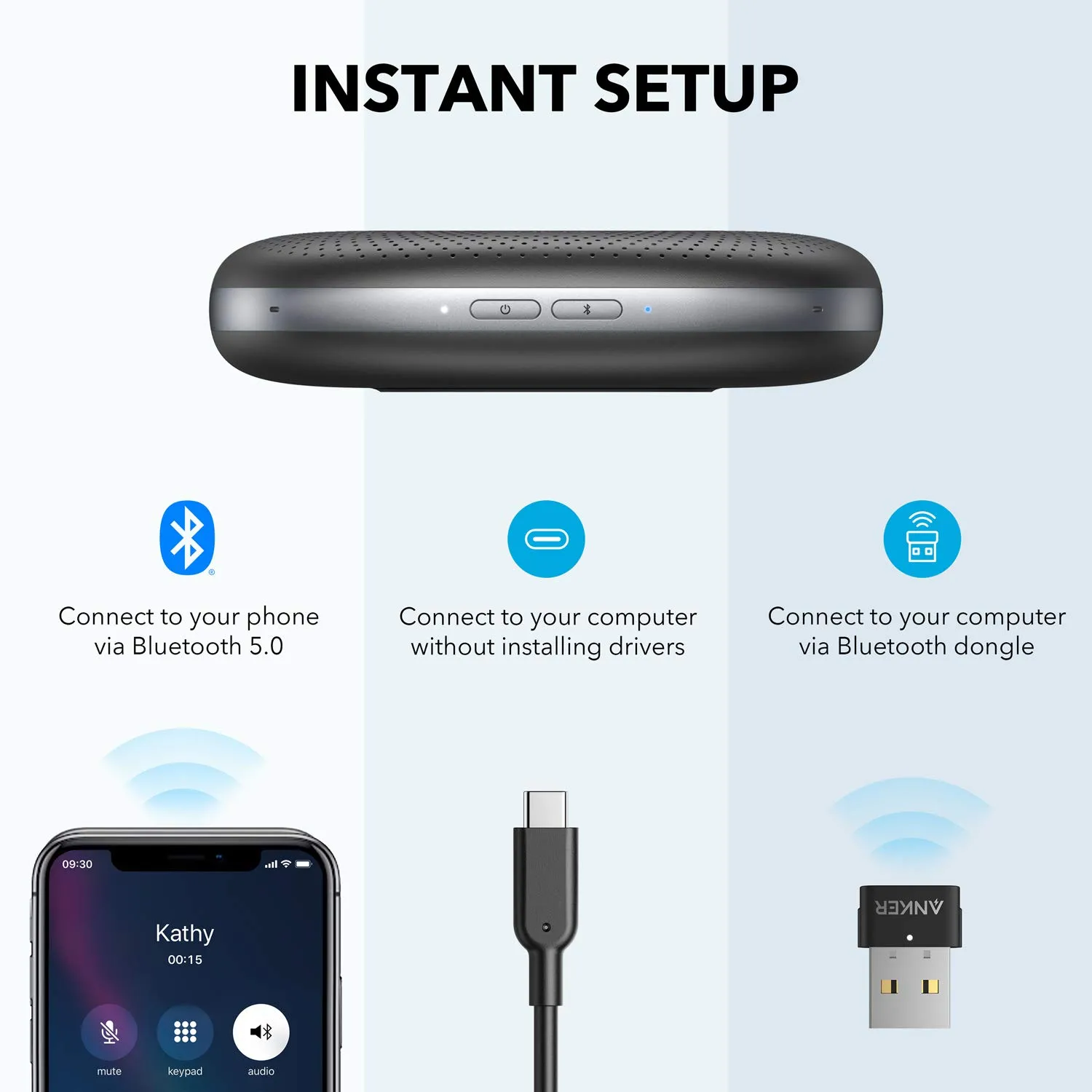 Soundcore PowerConf+ haut-parleur bluetooth dongle