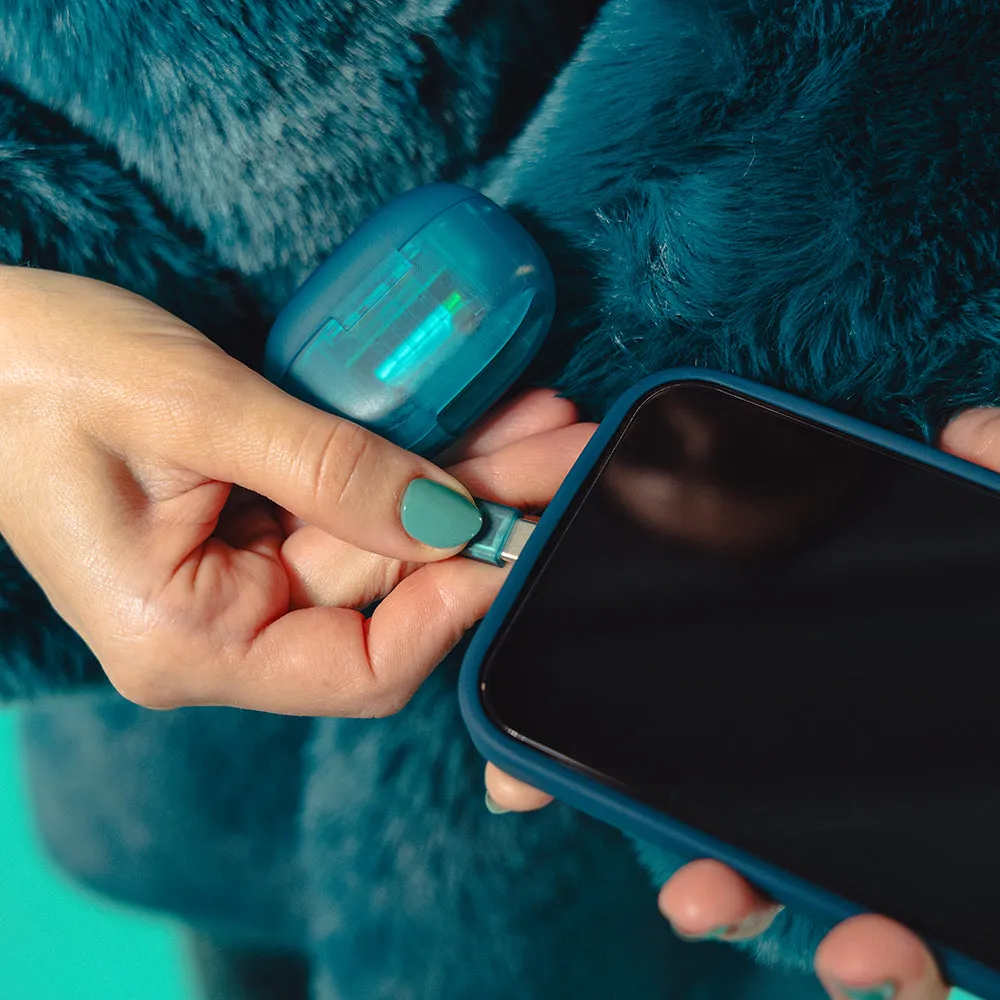 JLab GO Pop ANC écouteurs bluetooth teal + mousse