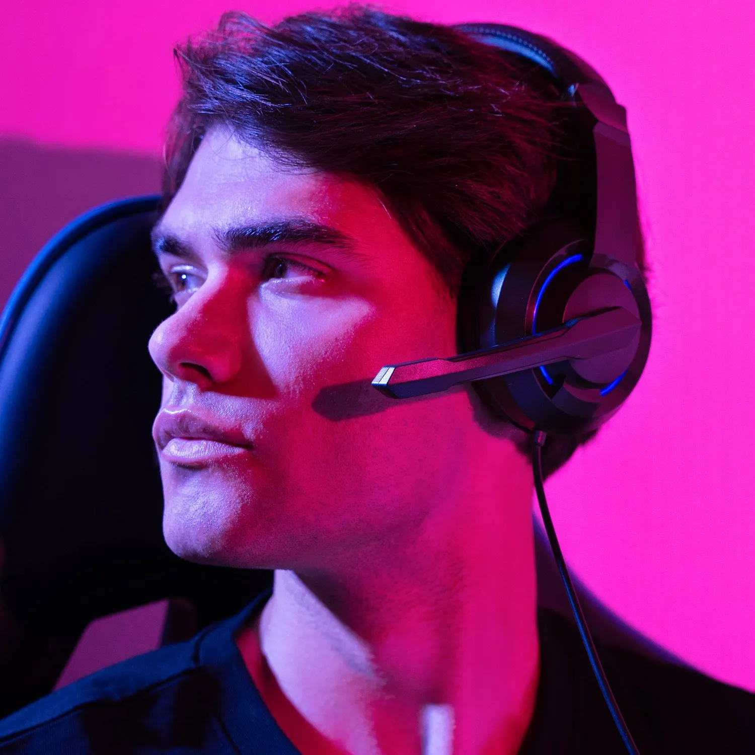 Energy Sistem Halo casque gaming noir jack LED 40 mm