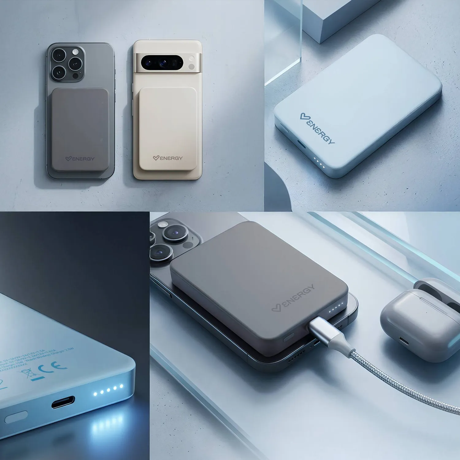 Energy Sistem Magnetic Powerbank Champagne 10000 mAh 15W