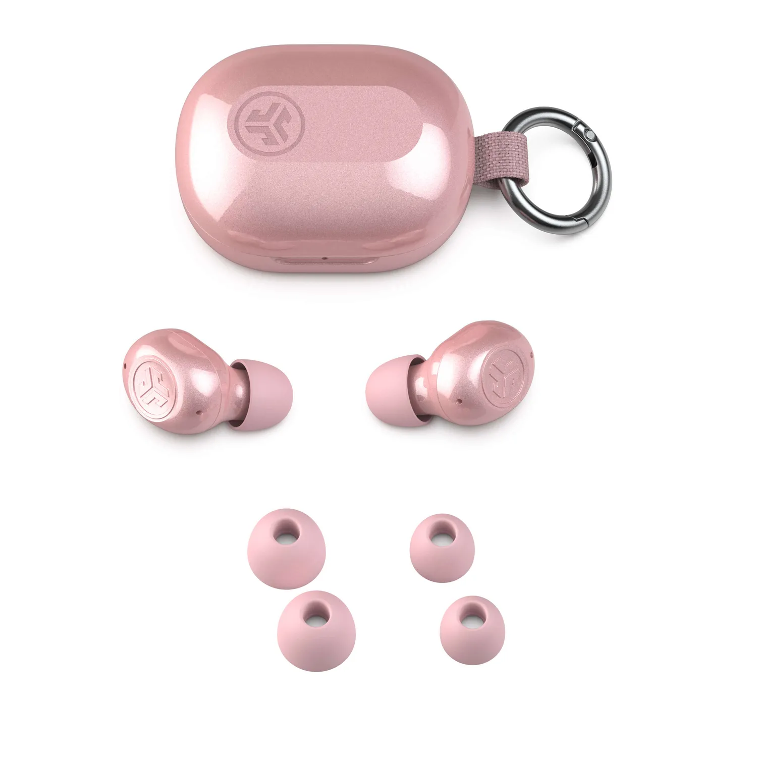 JLab JBuds Mini ANC ecouteurs bluetooth rose blush