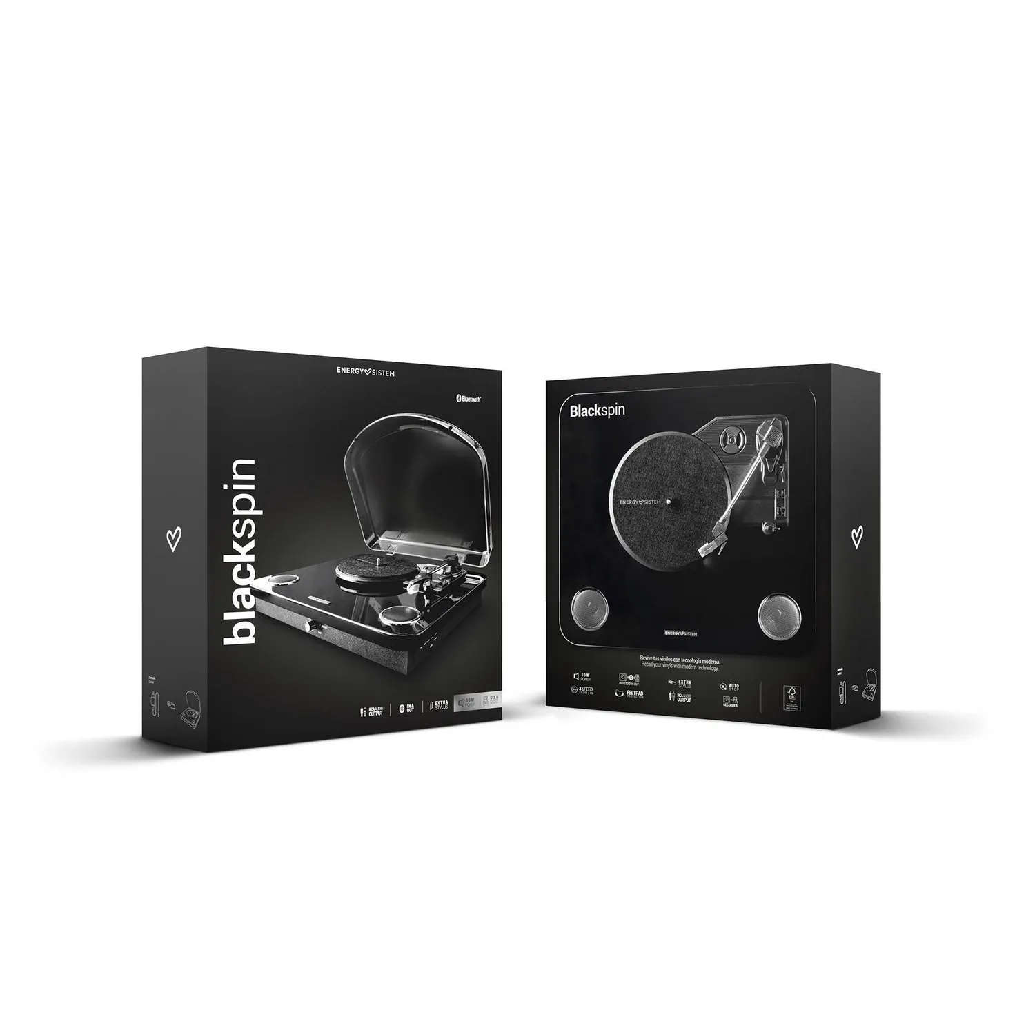 Energy Sistem BlackSpin platine vinyle noir 33/45/78 tours