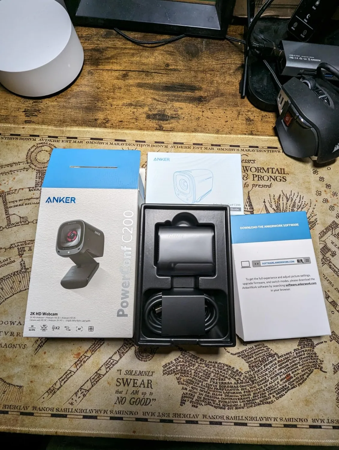 Anker PowerConf C200 webcam USB 2K micro IA