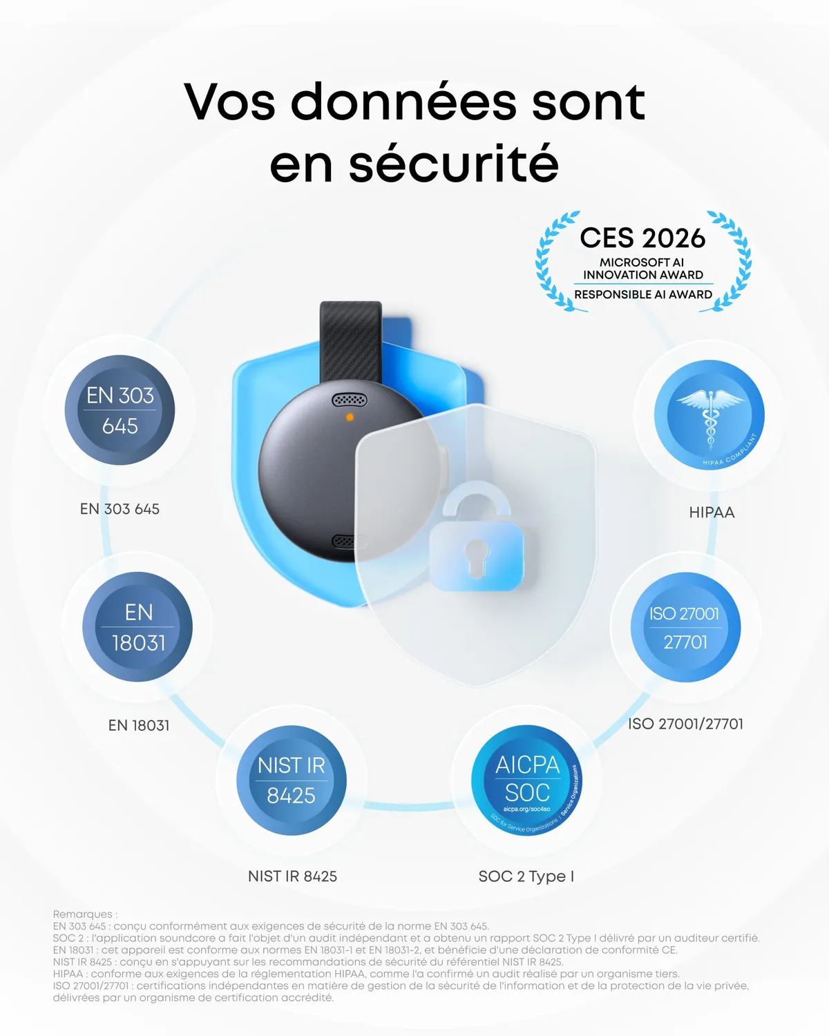 soundcore Work enregistreur vocal 64 Go noir minuit IA
