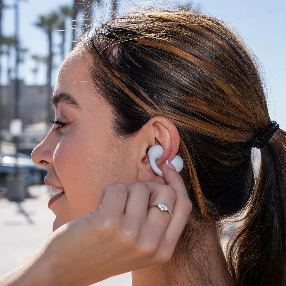 JLab Flex Open écouteurs sans fil blanc oreille ouverte