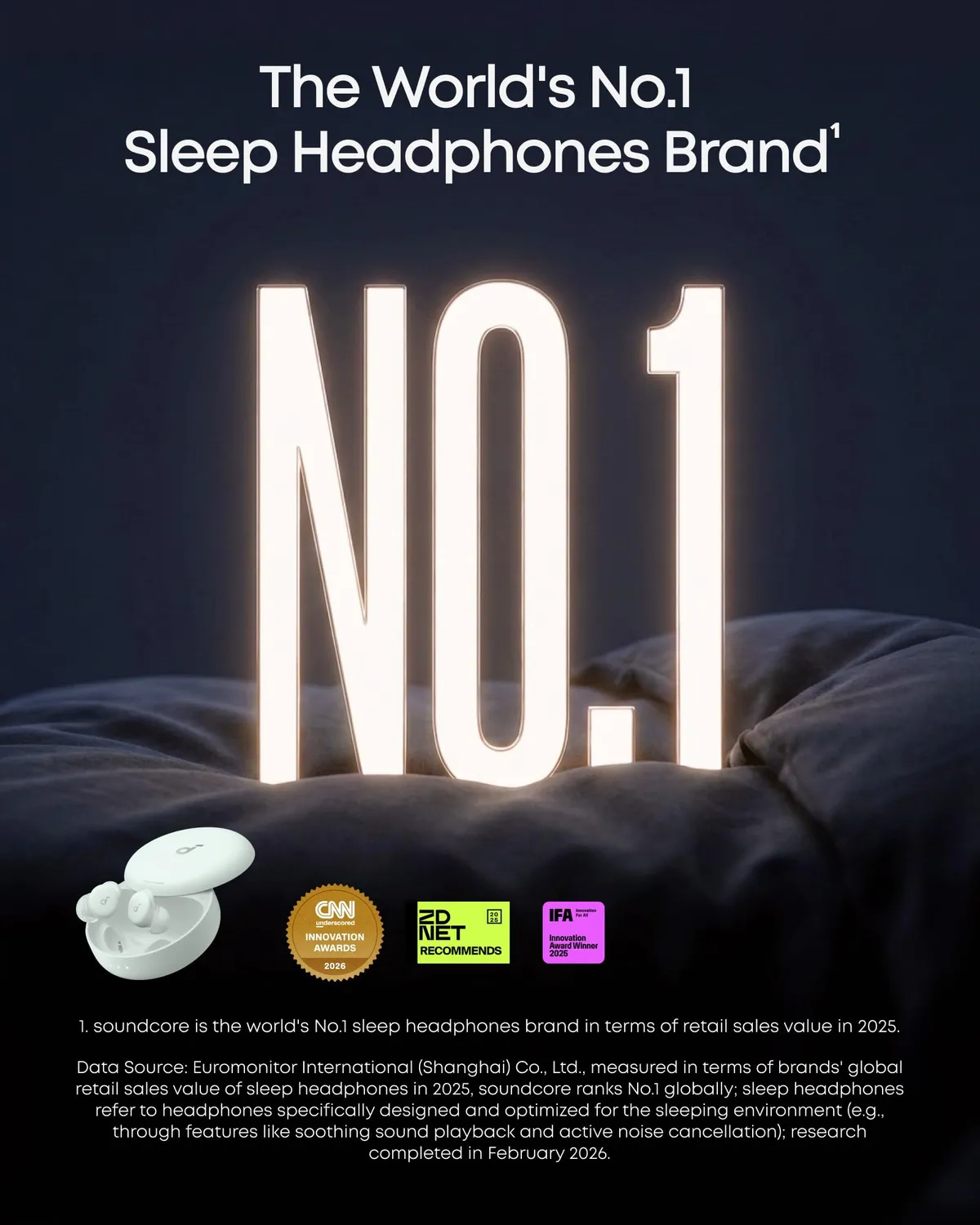 Soundcore Sleep A30 écouteurs sommeil vert anti-ronflement