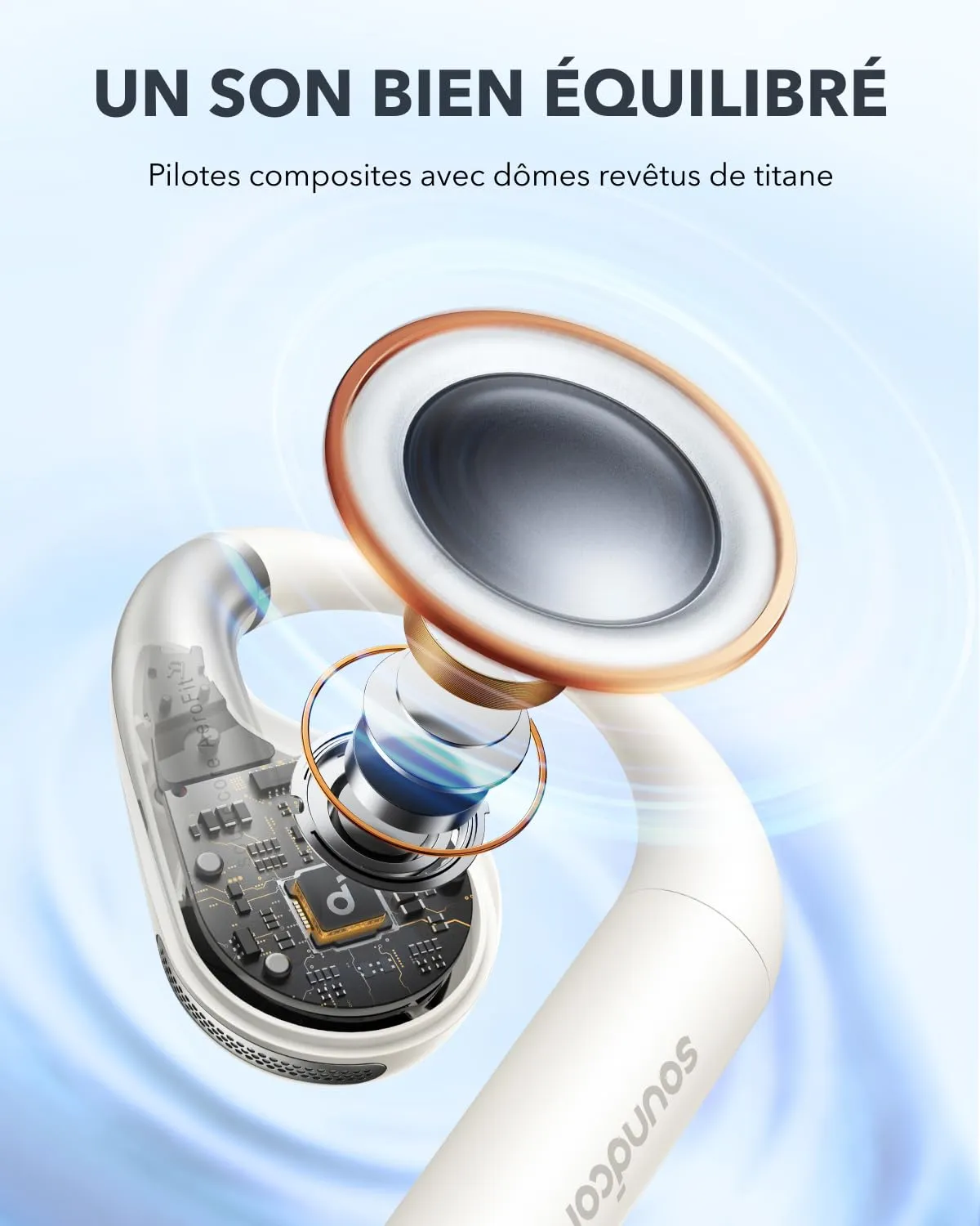 Soundcore AeroFit écouteurs open-ear noir 42h IPX7