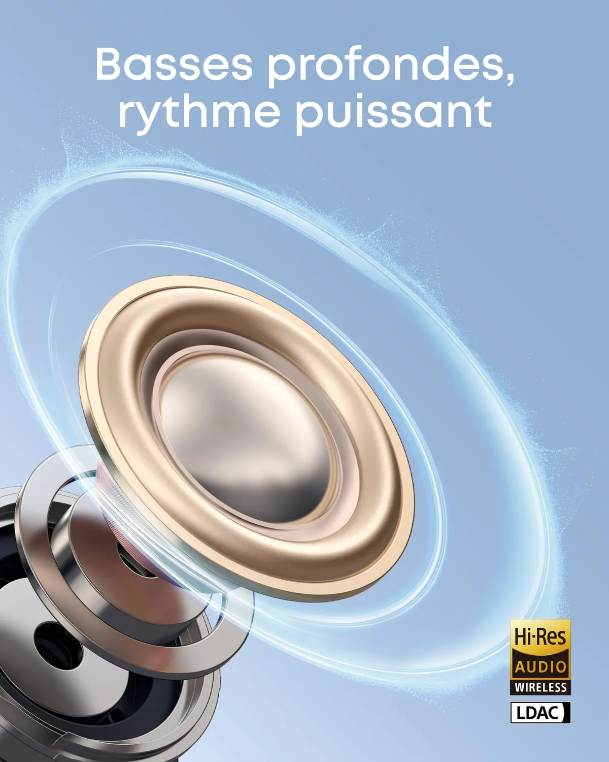 soundcore C50i écouteurs ouverts bluetooth noir maintien