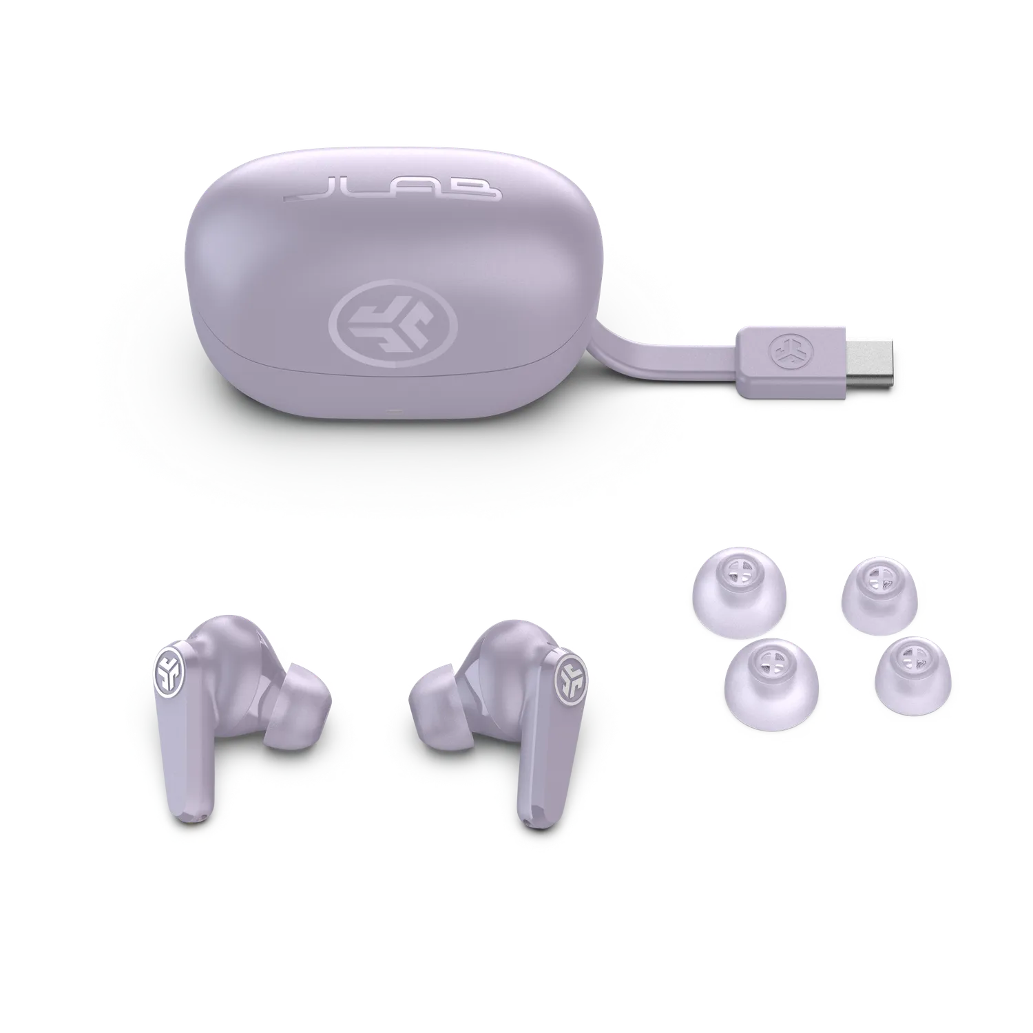 JLab Go Pods ANC écouteurs sans fil Lilac 40 dB