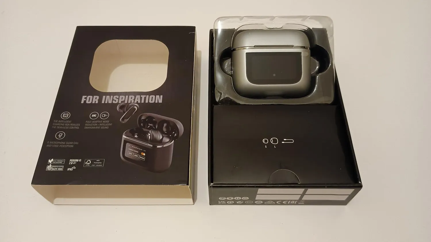 Soundswealth écouteurs sans fil gris Bluetooth 5.4 ANC