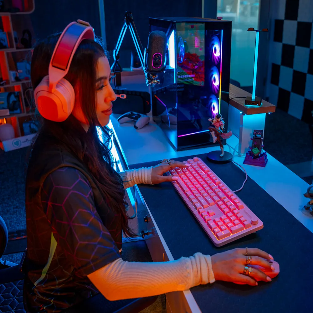 JLab Nightfall clavier gaming filaire rose 100%