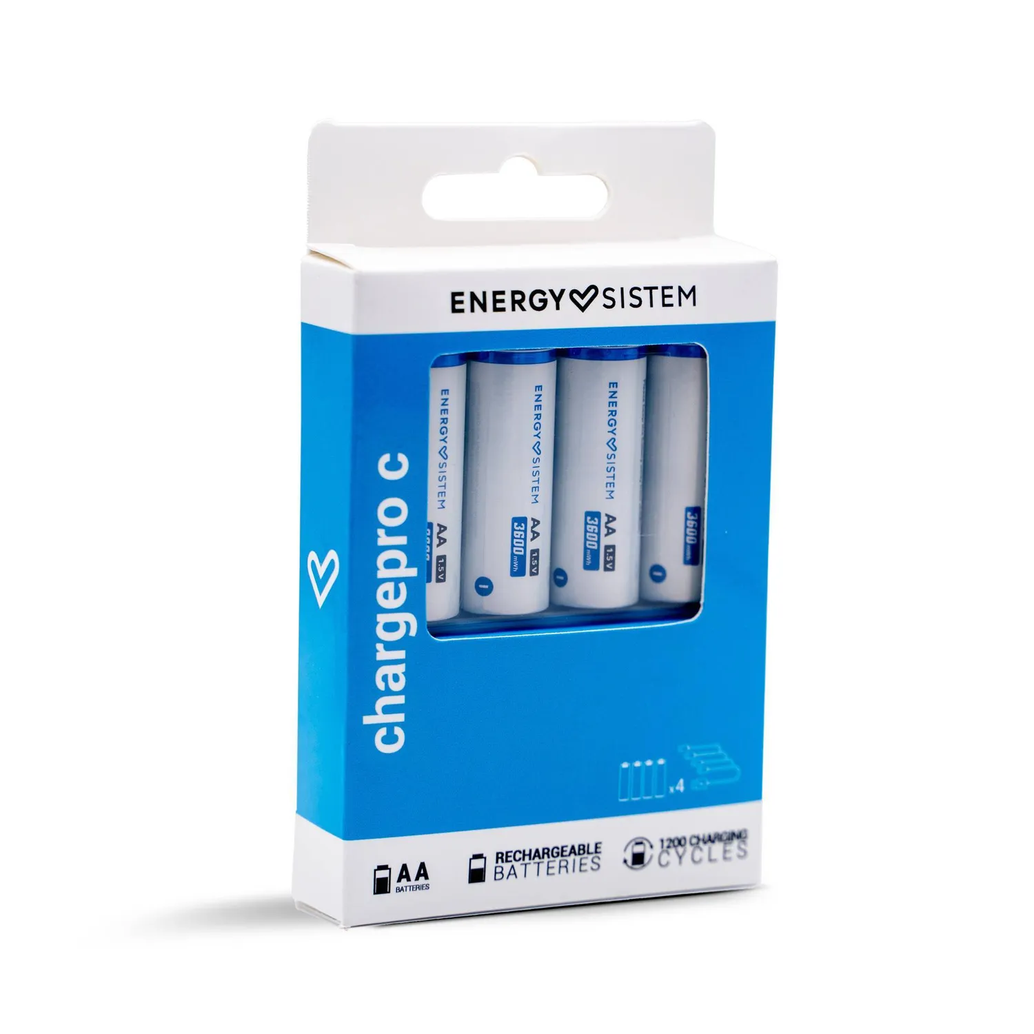 Energy Sistem Charge Pro C piles AA rechargeables x2