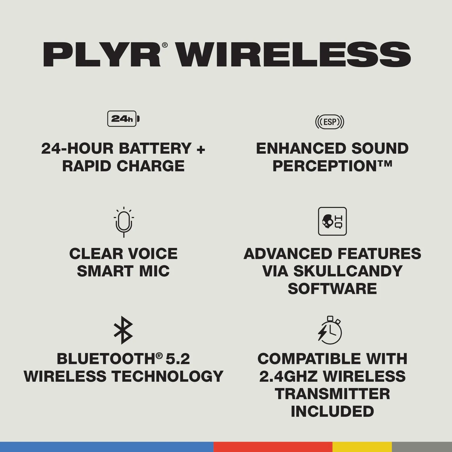 Skullcandy PLYR Wireless casque gaming Bluetooth multiplateforme