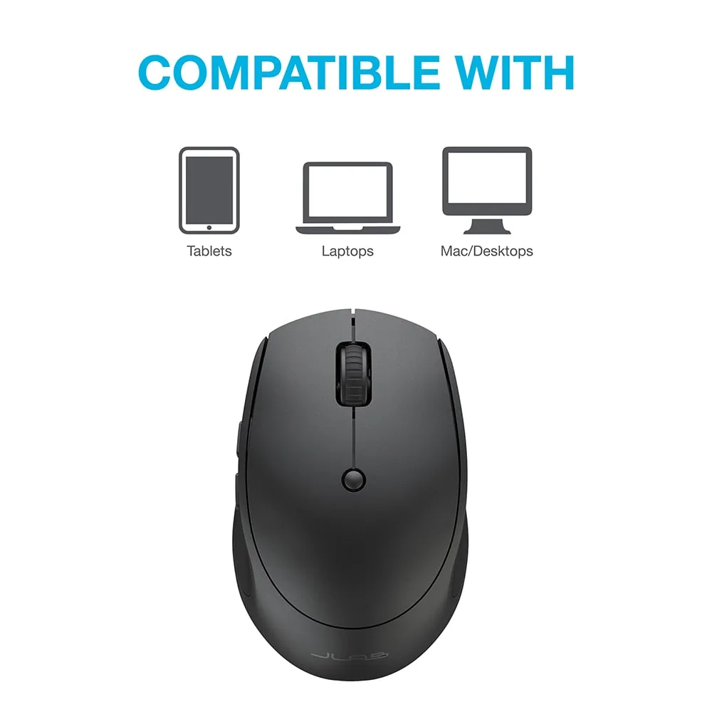 JLab GO Charge souris sans fil noire silencieuse