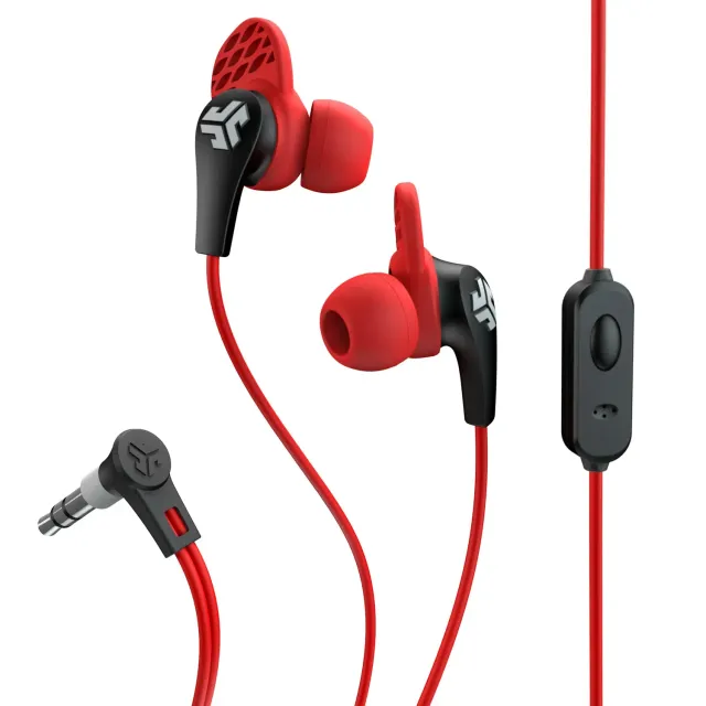 JLab JBuds Pro écouteurs filaires rouge jack