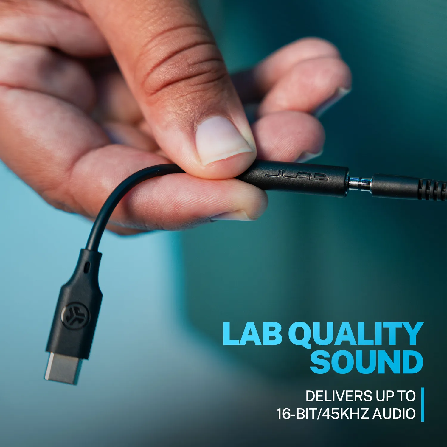 JLab Adaptateur USB-C vers Jack 3.5mm Noir