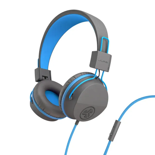 JLab JBuddies Studio casque enfant filaire bleu gris USB-C