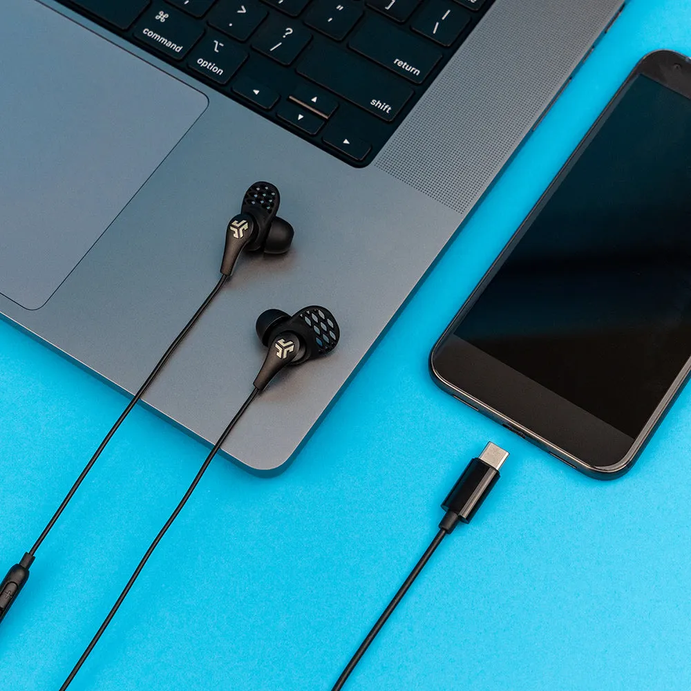 JLab JBuds Pro écouteurs filaires USB-C noir