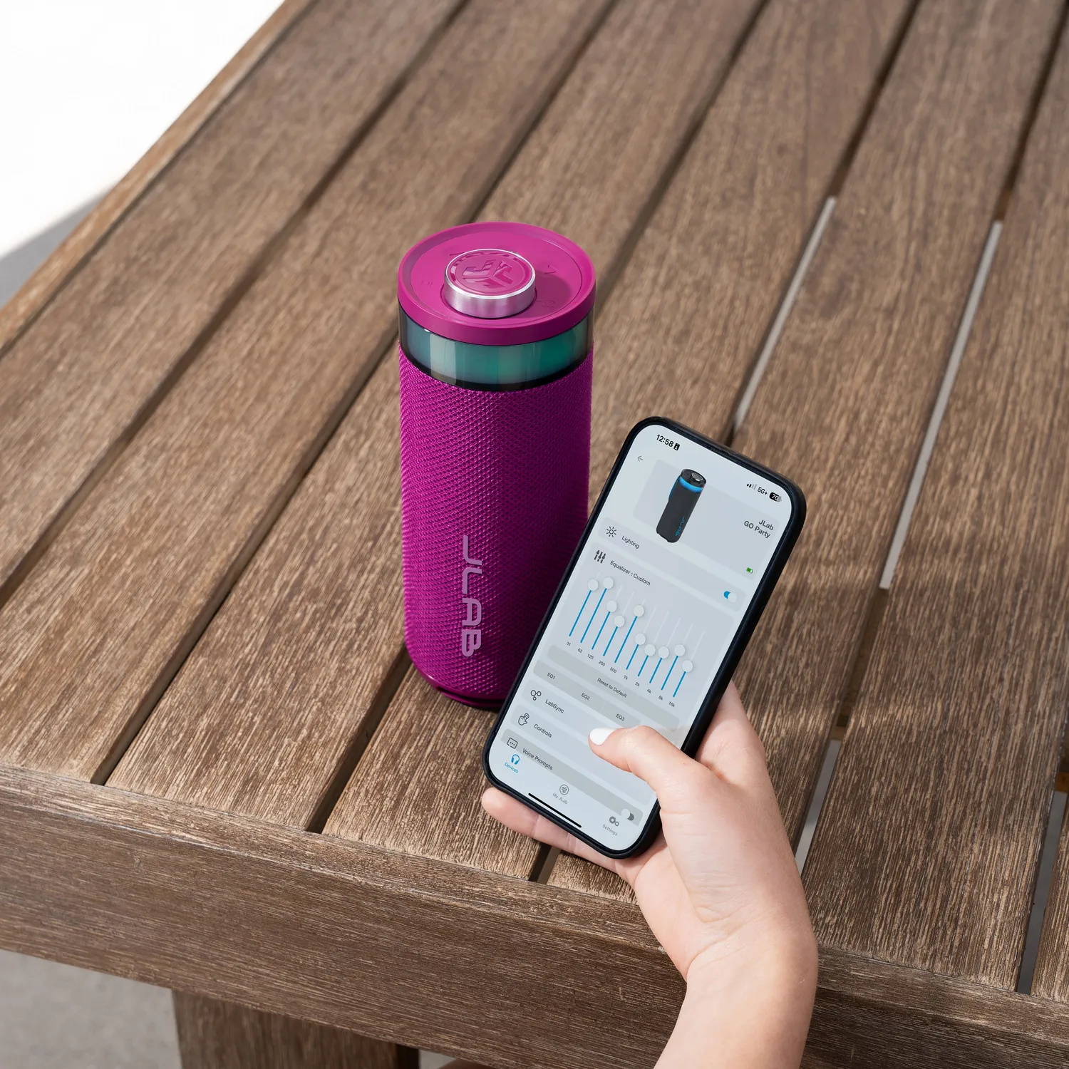 JLab Go Party enceinte Bluetooth Mulberry 16h IP56