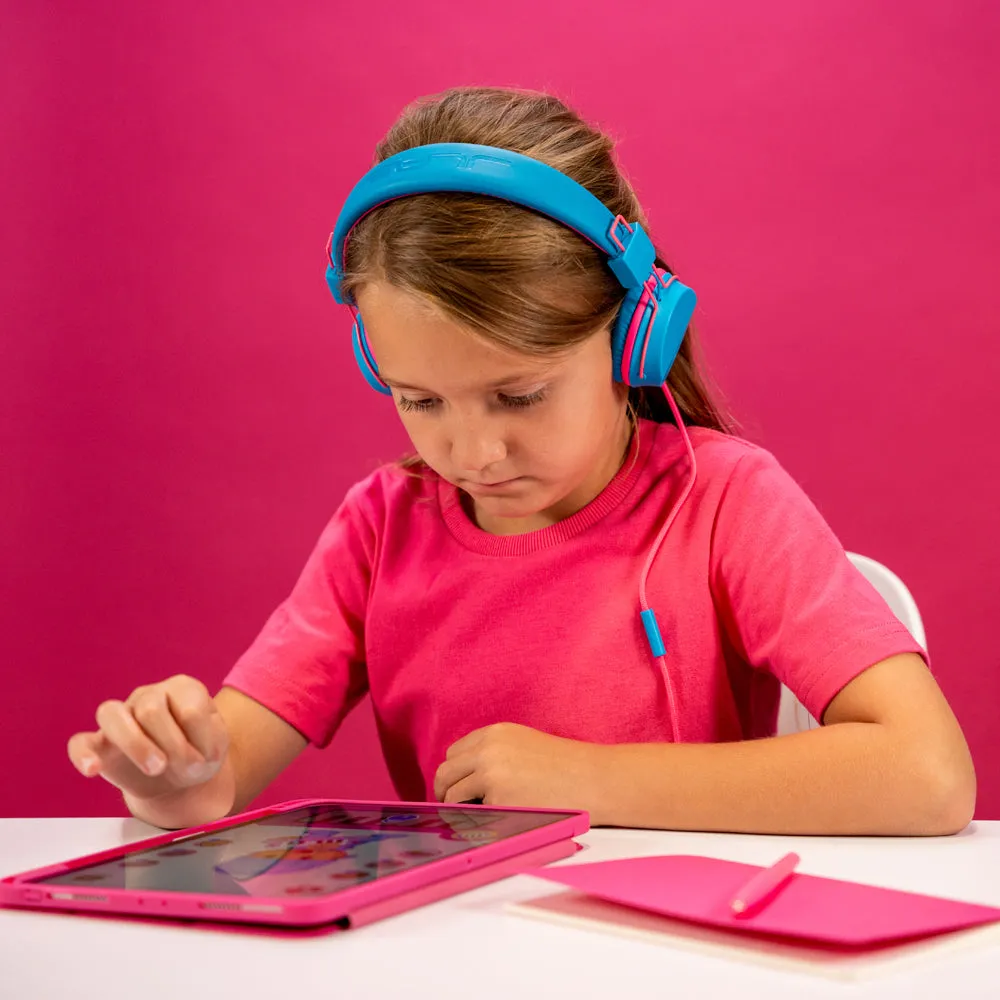 JLab JBuddies Studio casque enfant bleu rose filaire