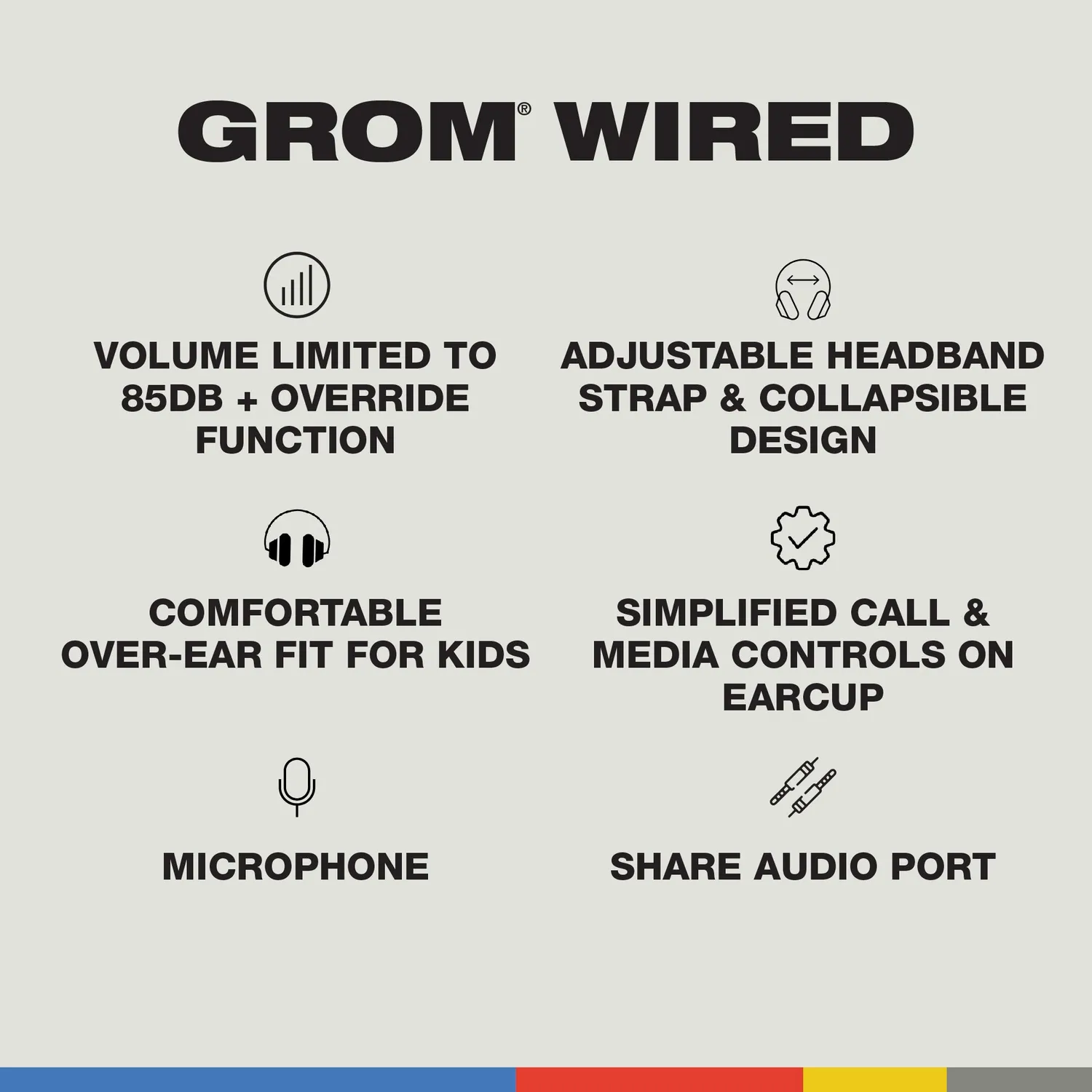 Skullcandy Grom Wired casque Surf Blue enfant