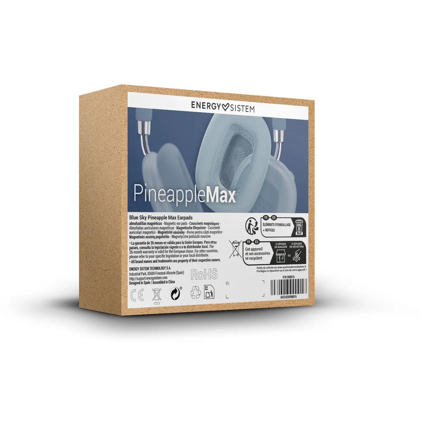 Energy Sistem Pineapple Max coussinets casque Sky effet mémoire