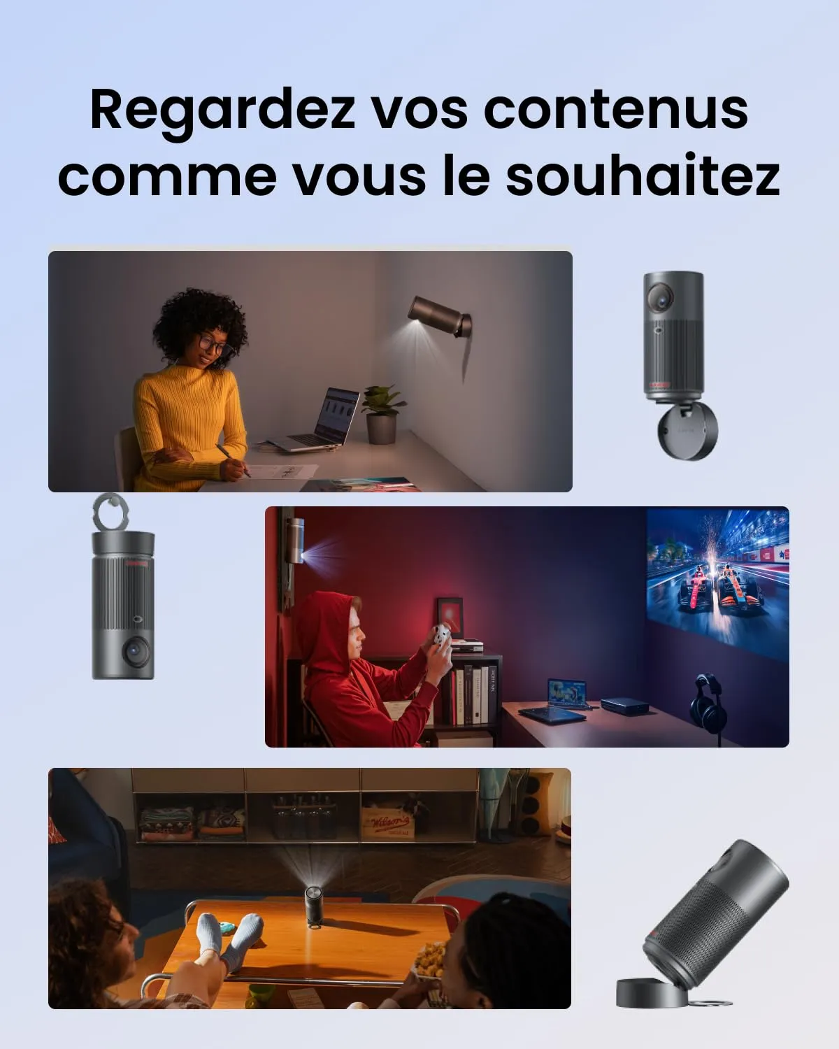 Nebula Capsule Air mini projecteur Google TV 720p 2H