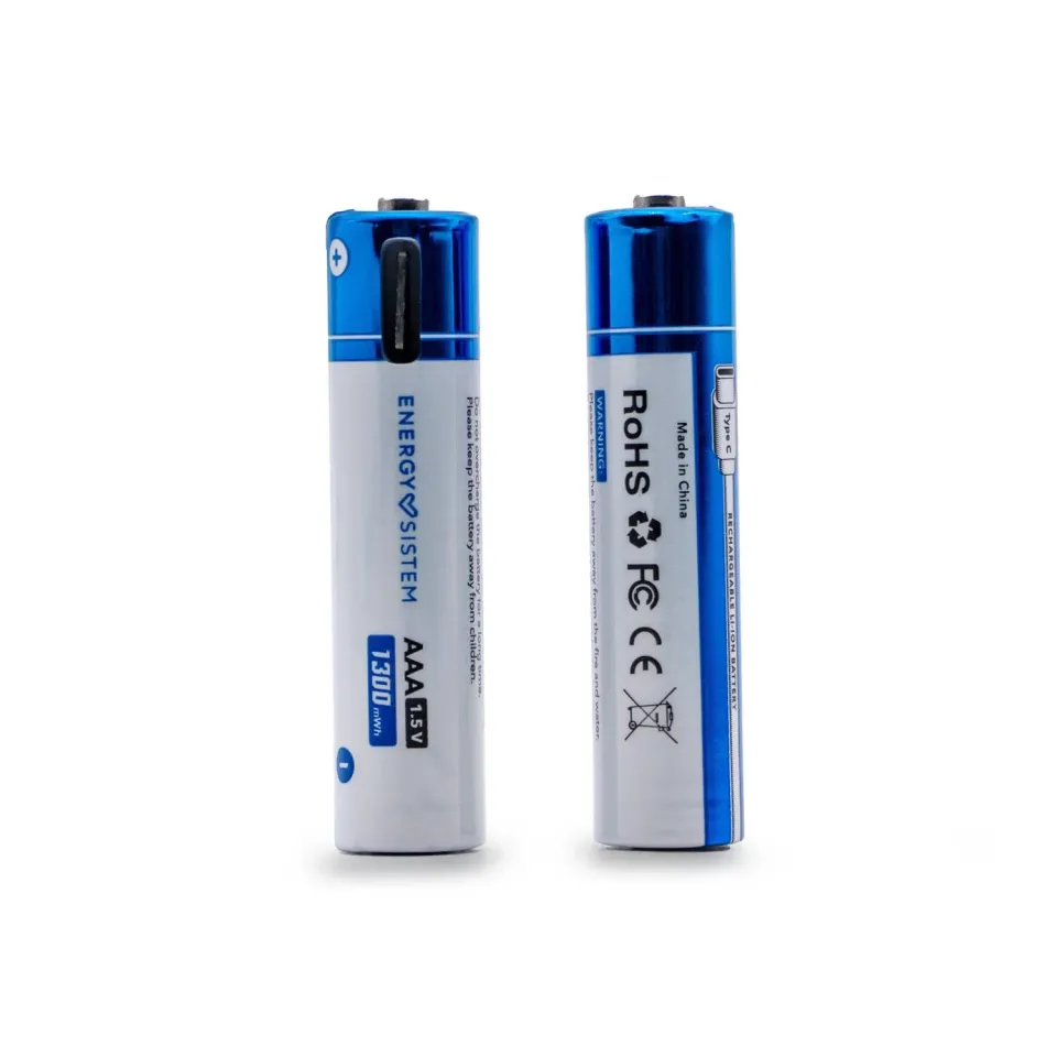 Energy Sistem Charge Pro C piles AAA rechargeables blanc x2