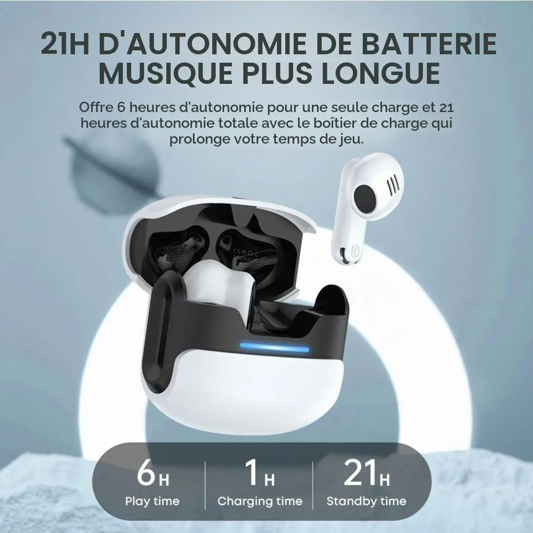 Soundswealth Gaming 45ms écouteurs sans fil blanc ENC