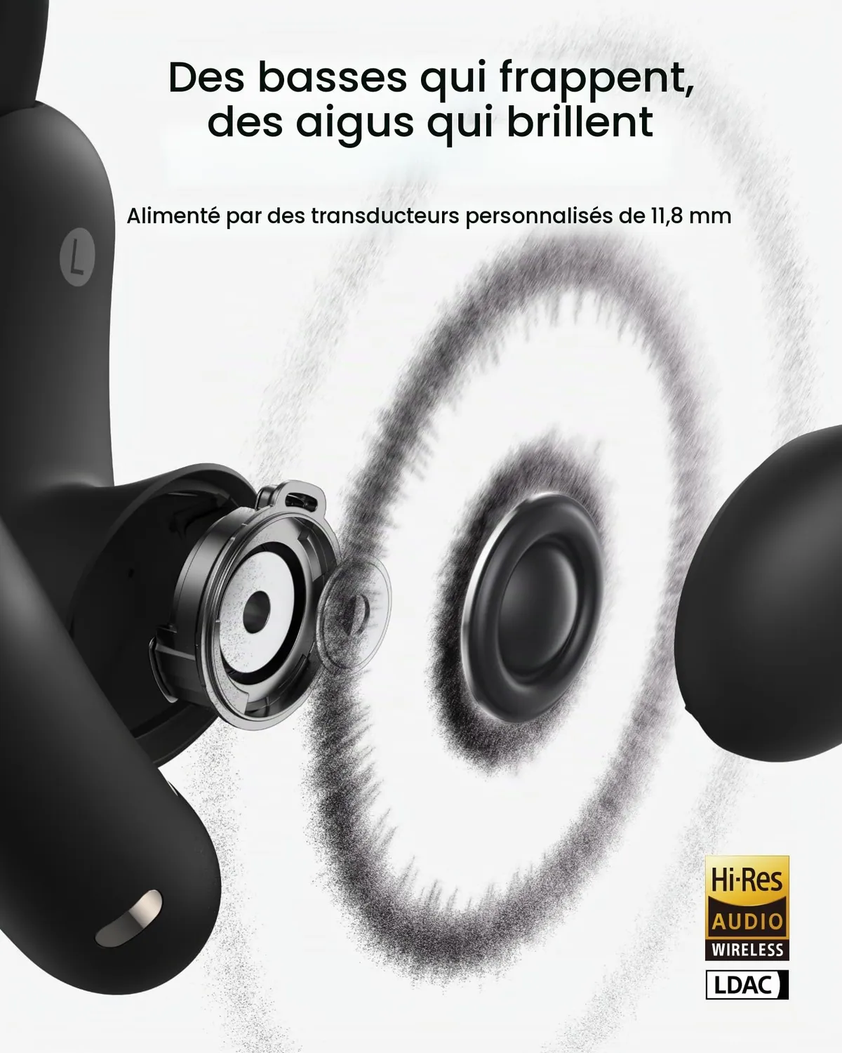 soundcore AeroFit 2 Pro écouteurs ouverts noir ANC