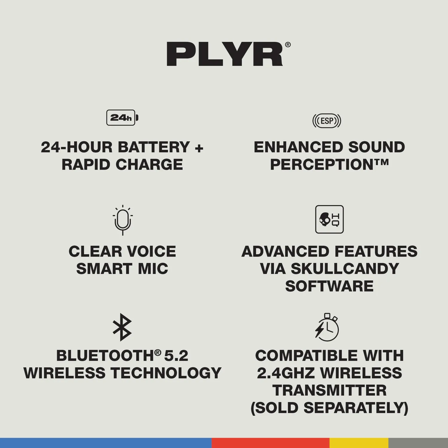Skullcandy PLYR 2022 casque gaming Black DigiHype sans fil