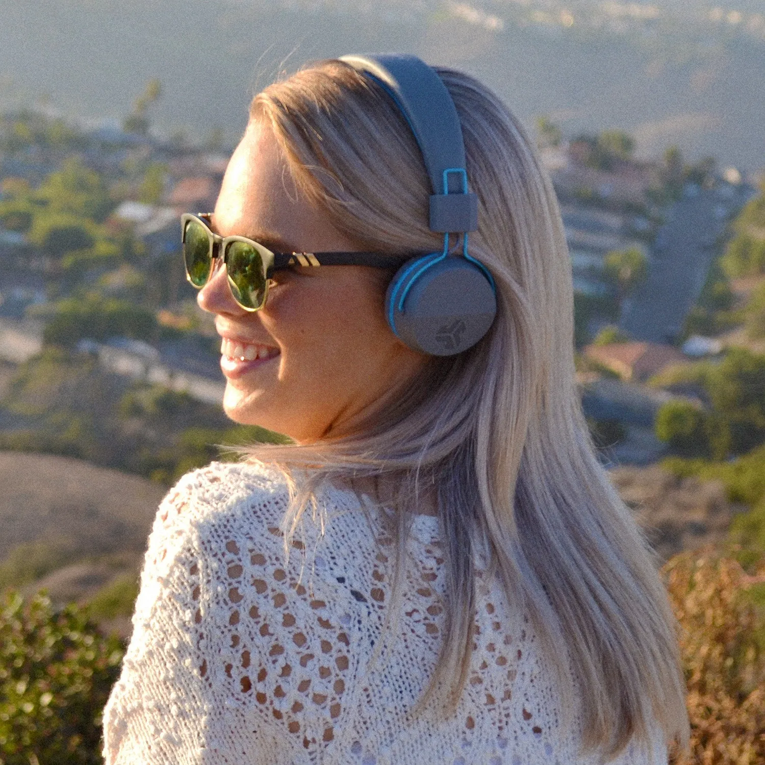 JLab Neon casque on-ear sans fil bleu