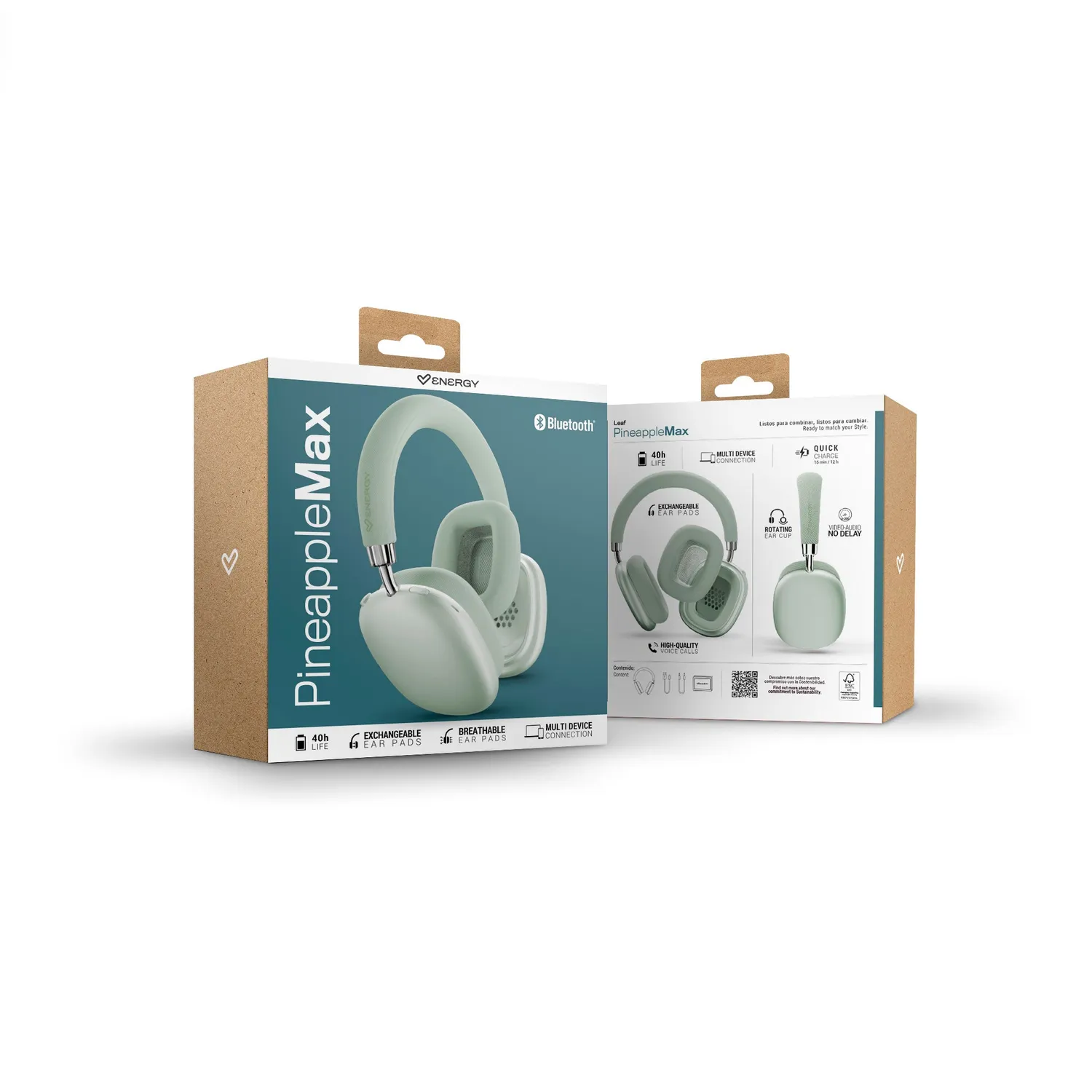 Energy Sistem Pineapple Max casque Bluetooth champagne 40h