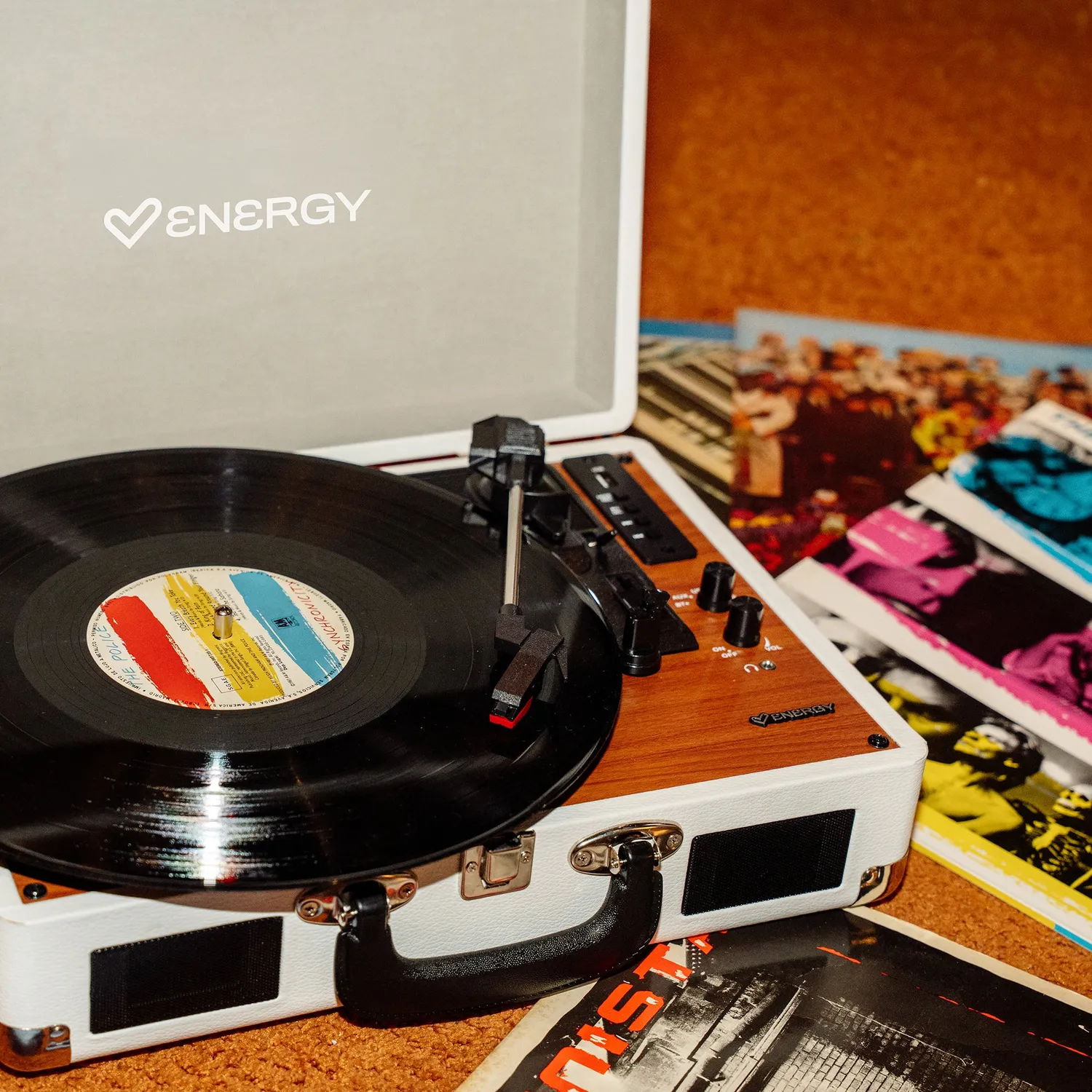 Energy Sistem RetroSpin platine vinyle ivoire bluetooth 33/45/78