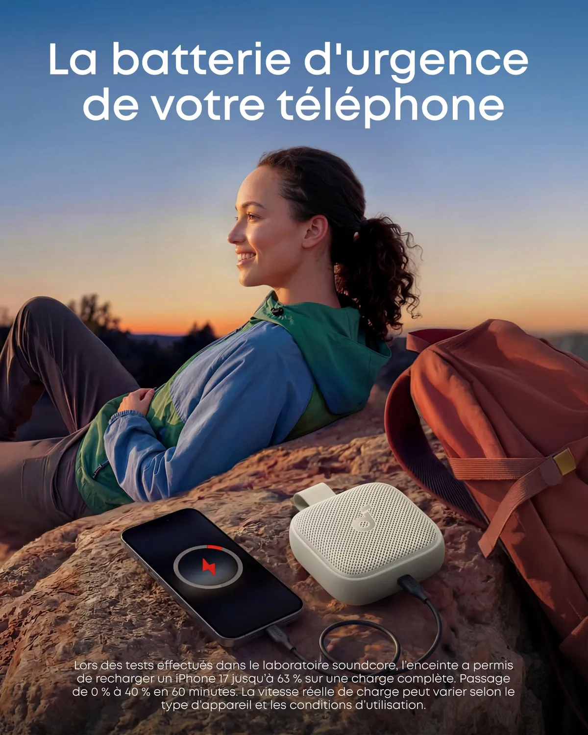 Soundcore Boom Go 3i enceinte Bluetooth portable beige