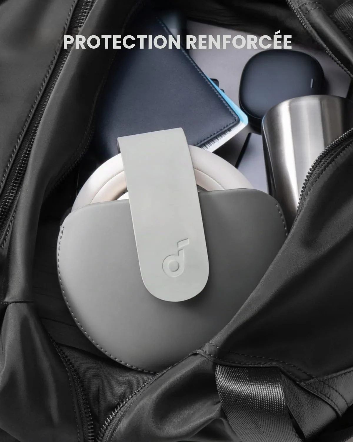 soundcore Space One Pro étui casque gris voyage