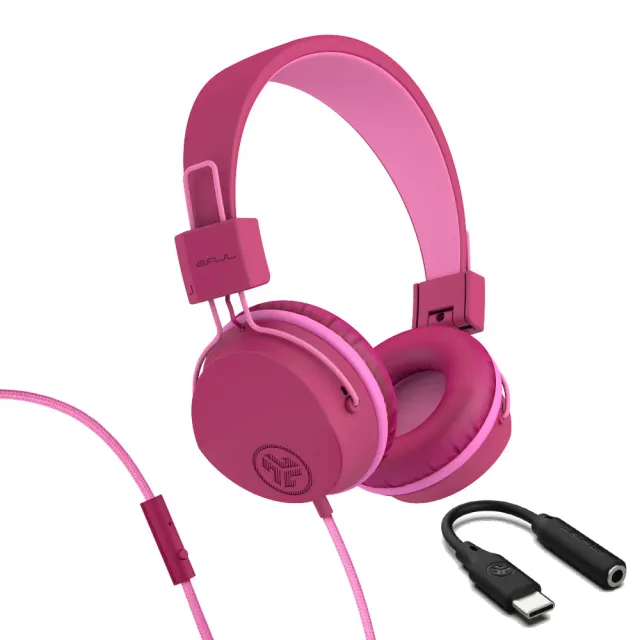JLab JBuddies Studio casque enfant USB-C rose 85dB