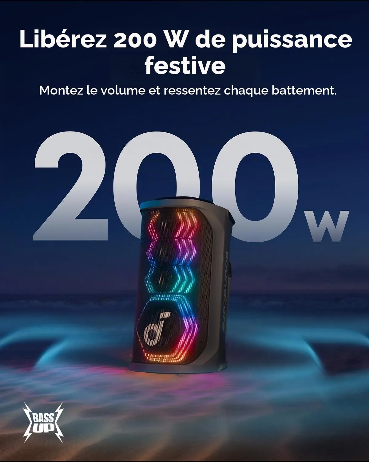 Soundcore Rave 3S enceinte Bluetooth 200W karaoké 2 micros
