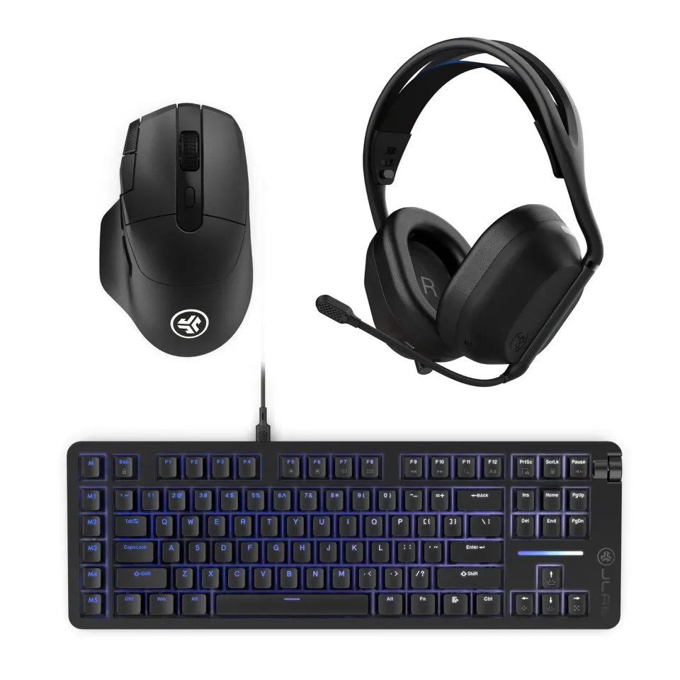 JLab Midnight pack gaming headset clavier souris noir