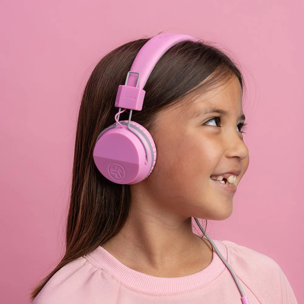 JLab JBuddies Studio casque enfant filaire rose 85dB