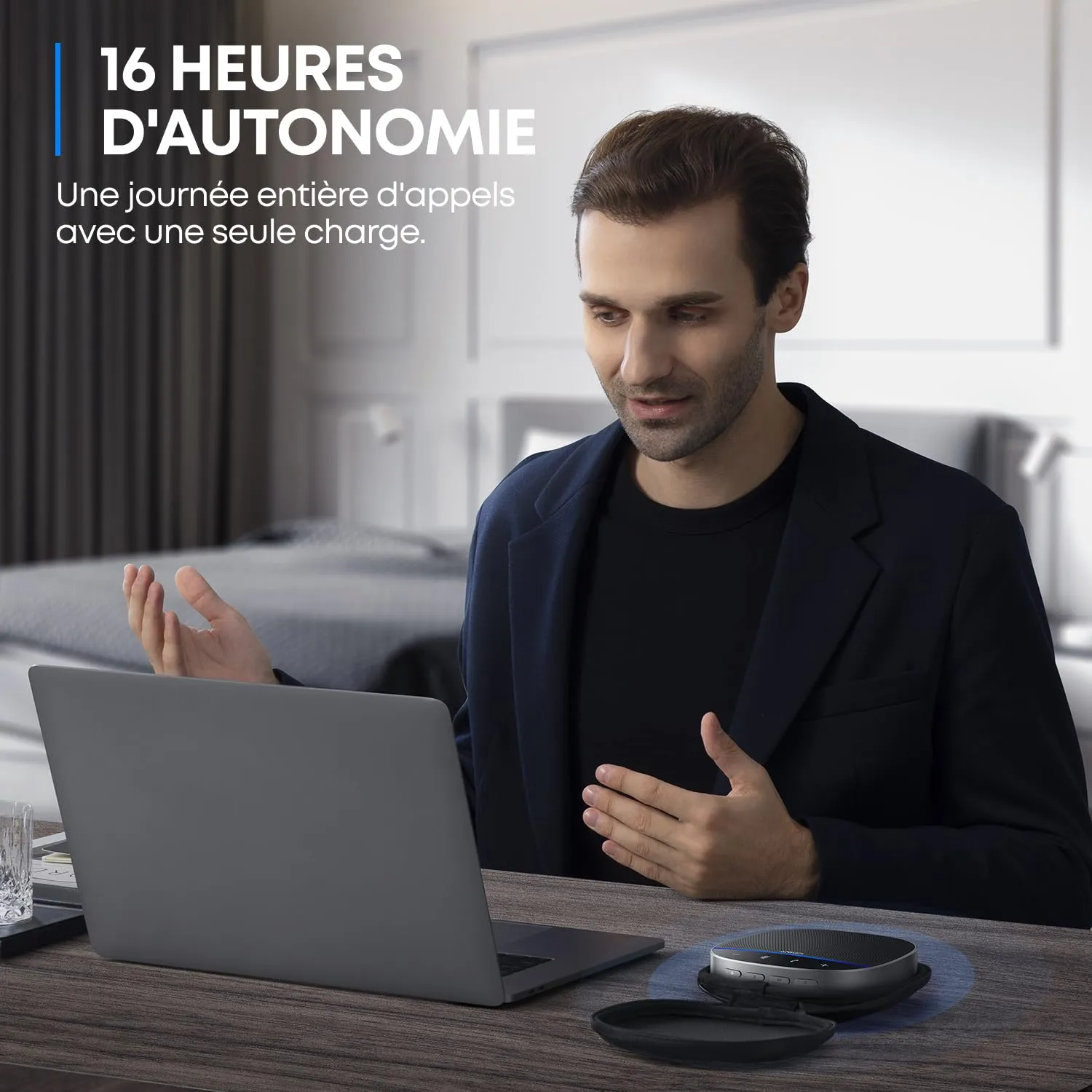 Soundcore PowerConf S500 enceinte conférence Noire Zoom 12 pers